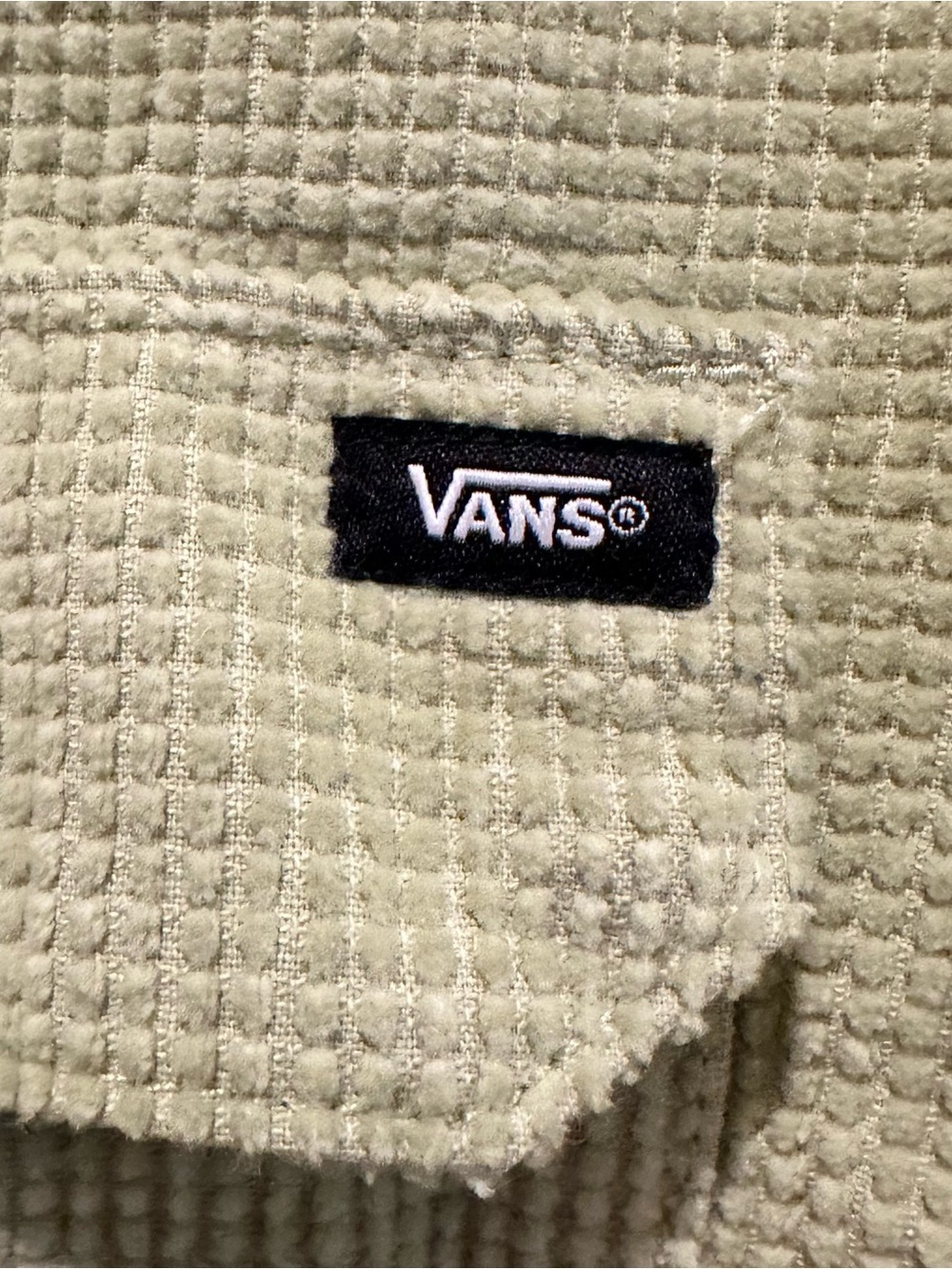 Vans Lime Green Corduroy Button Up Cropped Long Sleeve Jacket Women’s Size Small - Picture 6 of 9
